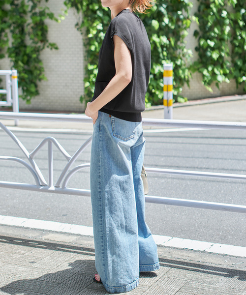 新品タグ付きSpickand span ウォッシャブルVネックニットベスト Spick & Span - スピック&スパン ウォッシャブルVネックニット