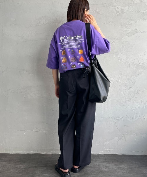 Columbia（コロンビア）の「【WEB限定】[Columbia/コロンビア]  FORT MORNING グラフィックバックプリントTシャツ（Tシャツ/カットソー・レディース・ネイビー/パープル/ホワイト/ブラック・M/L）」の12枚目の写真