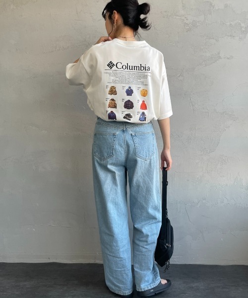 Columbia（コロンビア）の「【WEB限定】[Columbia/コロンビア]  FORT MORNING グラフィックバックプリントTシャツ（Tシャツ/カットソー・レディース・ネイビー/パープル/ホワイト/ブラック・M/L）」の5枚目の写真