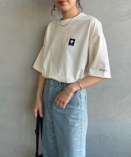 Columbia（コロンビア）の「【WEB限定】[Columbia/コロンビア]  FORT MORNING グラフィックバックプリントTシャツ（Tシャツ/カットソー・レディース・ネイビー/パープル/ホワイト/ブラック・M/L）」の15枚目の写真