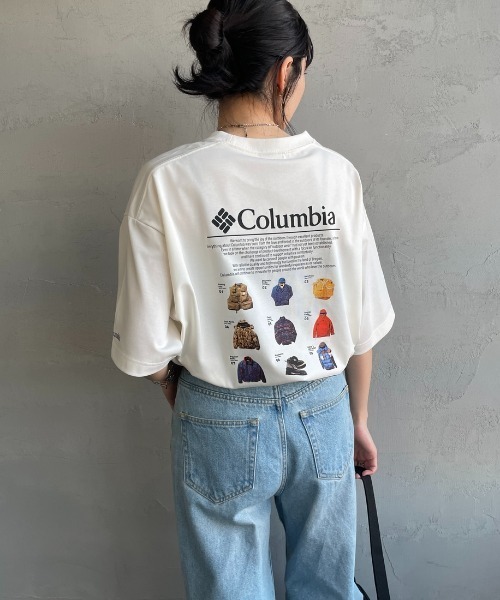 Columbia（コロンビア）の「【WEB限定】[Columbia/コロンビア]  FORT MORNING グラフィックバックプリントTシャツ（Tシャツ/カットソー・レディース・ネイビー/パープル/ホワイト/ブラック・M/L）」の16枚目の写真
