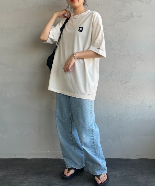 Columbia（コロンビア）の「【WEB限定】[Columbia/コロンビア]  FORT MORNING グラフィックバックプリントTシャツ（Tシャツ/カットソー・レディース・ネイビー/パープル/ホワイト/ブラック・M/L）」の19枚目の写真