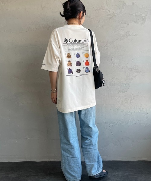 Columbia（コロンビア）の「【WEB限定】[Columbia/コロンビア]  FORT MORNING グラフィックバックプリントTシャツ（Tシャツ/カットソー・レディース・ネイビー/パープル/ホワイト/ブラック・M/L）」の21枚目の写真