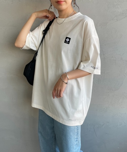 Columbia（コロンビア）の「【WEB限定】[Columbia/コロンビア]  FORT MORNING グラフィックバックプリントTシャツ（Tシャツ/カットソー・レディース・ネイビー/パープル/ホワイト/ブラック・M/L）」の22枚目の写真