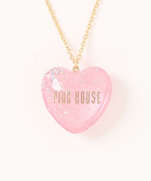 PINK HOUSE(ピンクハウス)の「ハートラメモチーフネックレス(ネックレス・レディース・クリア/ラベンダー/ブラック/レッド/ピンク・フリー)」の3枚目の写真