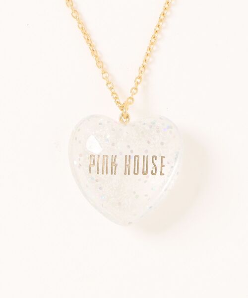 PINK HOUSE(ピンクハウス)の「ハートラメモチーフネックレス(ネックレス・レディース・クリア/ラベンダー/ブラック/レッド/ピンク・フリー)」の5枚目の写真