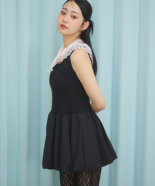 3.3 Field Trip （3.3フィールドトリップ）の「3.3 Field Trip／ドッキングバルーンワンピース（ワンピース・レディース・ブラック/グレー/ホワイト・FREE）」の15枚目の写真