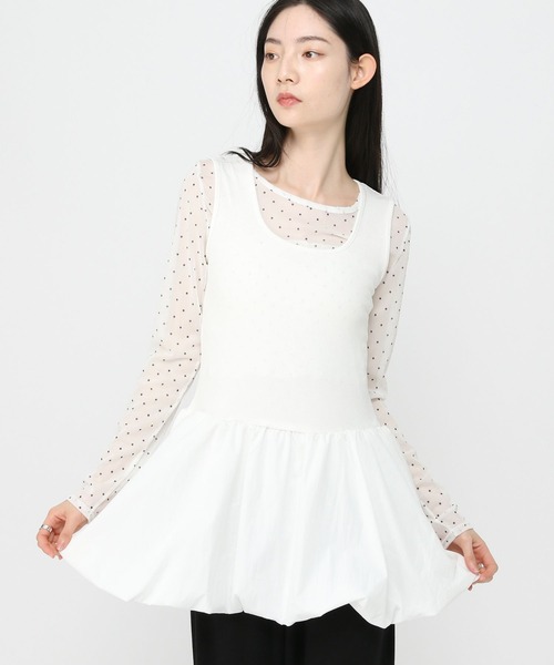 3.3 Field Trip （3.3フィールドトリップ）の「3.3 Field Trip／ドッキングバルーンワンピース（ワンピース・レディース・ブラック/グレー/ホワイト・FREE）」の20枚目の写真