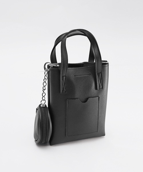 MinoriTY(マイノリティ)の「【MinoriTY】PUハンドバッグタイプタイプショルダーバッグ メンズ ウィメンズ ユニセックス ミニバッグ(ボディバッグ/ウエストポーチ・メンズ・ブラック・FREE)」の5枚目の写真