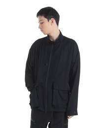 Y-3 RAYON TWILL ZIP TOP