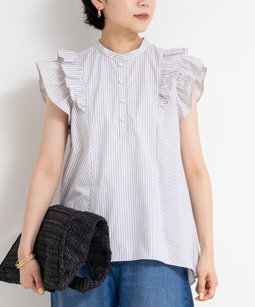 今季！新品！タグ付き！袖フリルパール釦ブラウス ノーリーズ NOLLEY'S｜袖フリルパール釦ブラウス | Rakuten Fashion(楽天