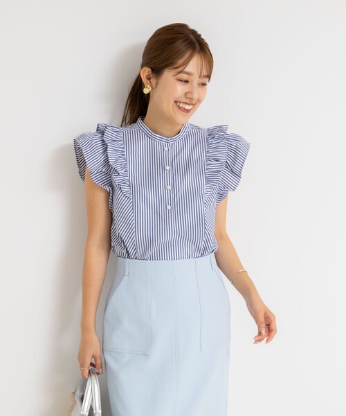 今季！新品！タグ付き！袖フリルパール釦ブラウス ノーリーズ 袖フリルパール釦ブラウス | NOLLEY'S(ノーリーズ)レディース