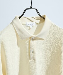 ABAHOUSE（アバハウス）の「ウェーブリンクル フクレジャガード ポロシャツ  オーバーサイズ  ストレッチ（ポロシャツ）」