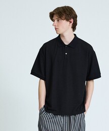 ABAHOUSE（アバハウス）の「ウェーブリンクル フクレジャガード ポロシャツ  オーバーサイズ  ストレッチ（ポロシャツ）」