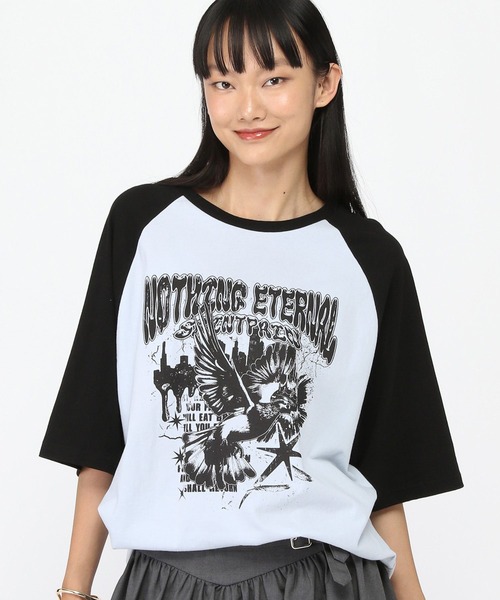 SAINTPAIN（セイントペイン）の「【UNISEX】SAINTPAIN／PIGEONラグランT（Tシャツ/カットソー・レディース・ブルー/ブラック・MEDIUM/LARGE）」の13枚目の写真