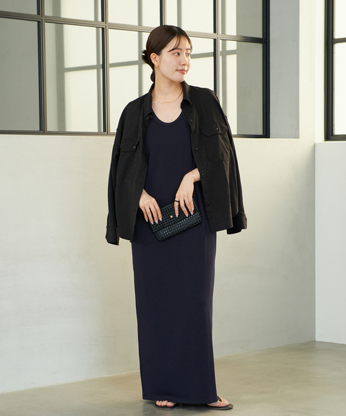 plage（プラージュ）の「《WEB限定追加》リブタンクワンピース 5（ワンピース・レディース・ブラウン・36/38）」の8枚目の写真