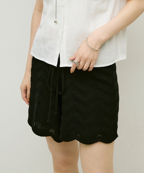 juemi Contrast Knit Shorts ニットパンツ Contrast Knit Shorts – JUEMI