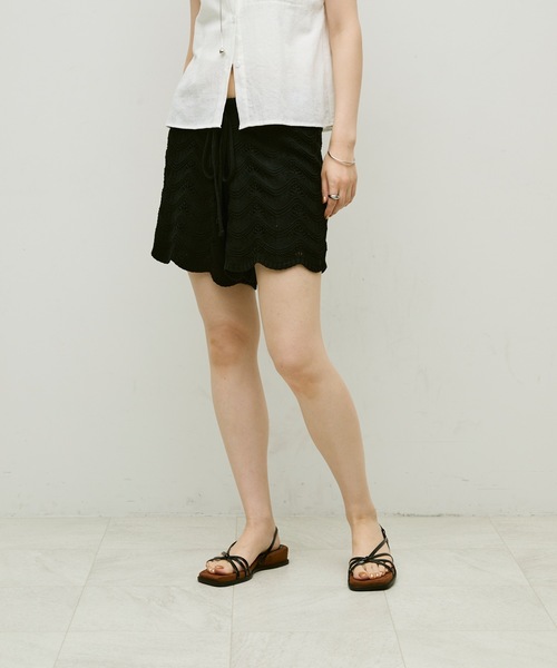 パンツ juemi Heather knit shorts Contrast Knit Shorts – JUEMI