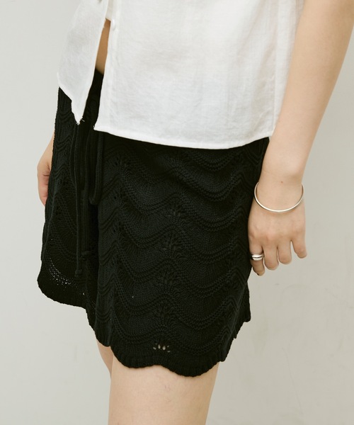 Lutim by u（ルチバイユー）の「Lace knit shorts / レース編みショートパンツ（その他パンツ・レディース・ブラック/ナチュラル・FREE）」の18枚目の写真