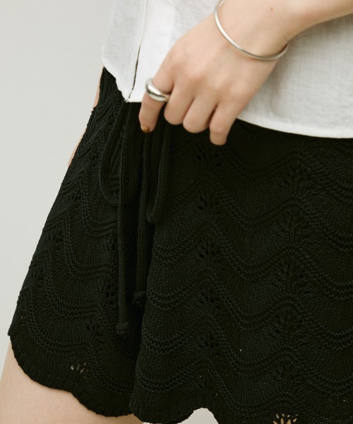 Lutim by u（ルチバイユー）の「Lace knit shorts / レース編みショートパンツ（その他パンツ・レディース・ブラック/ナチュラル・FREE）」の19枚目の写真