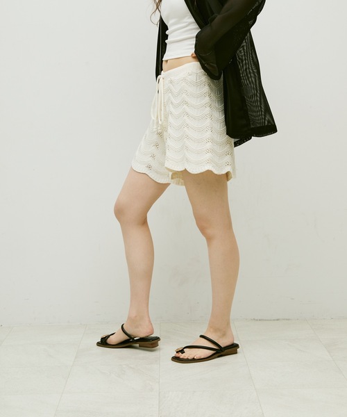 Lutim by u（ルチバイユー）の「Lace knit shorts / レース編みショートパンツ（その他パンツ・レディース・ブラック/ナチュラル・FREE）」の22枚目の写真