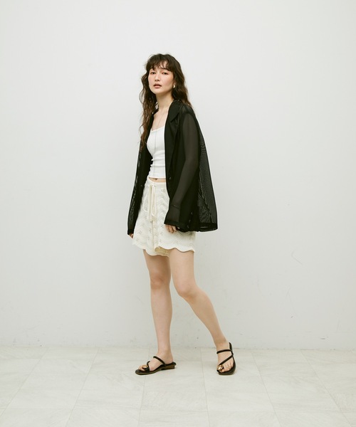ANDI BAGUS☆Checkmate Shorts コットン ニット ショートパンツ ANDI BAGUS☆Checkmate Shorts コットン ニット ショートパンツ