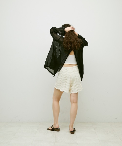 Lutim by u（ルチバイユー）の「Lace knit shorts / レース編みショートパンツ（その他パンツ・レディース・ブラック/ナチュラル・FREE）」の14枚目の写真