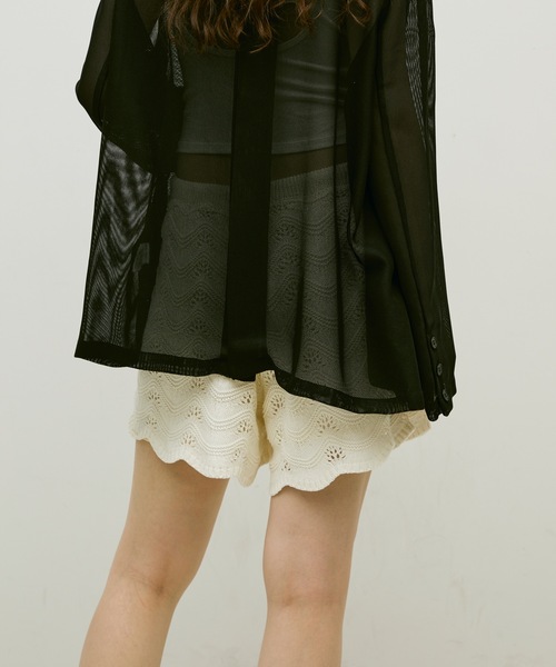Lutim by u（ルチバイユー）の「Lace knit shorts / レース編みショートパンツ（その他パンツ・レディース・ブラック/ナチュラル・FREE）」の10枚目の写真