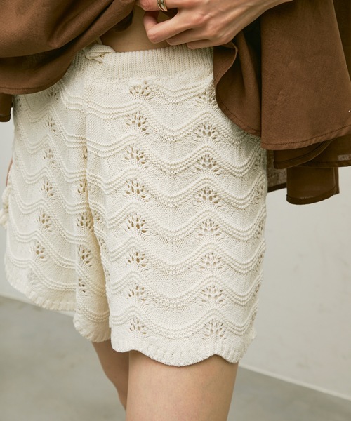Lace knit shorts / レース編みショートパンツ（その他パンツ