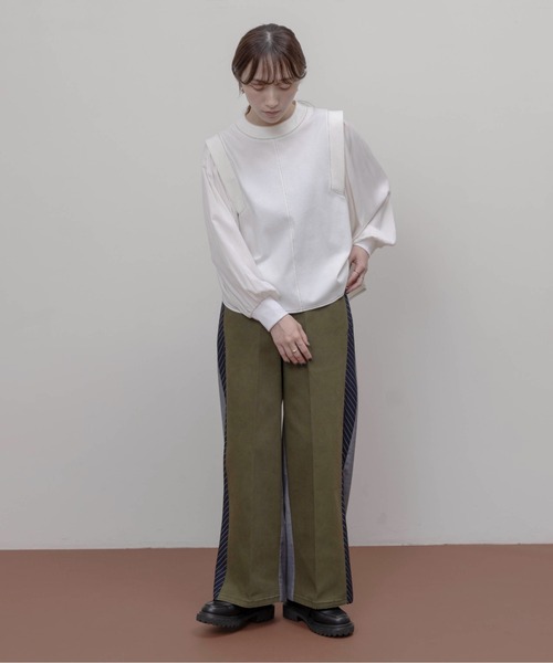 Eimee Law(エイミーロウ)の「布帛スリーブ ライトポンチトップス(その他トップス・レディース・ライトブラウン/オフホワイト/ブラック・FREE)」の4枚目の写真