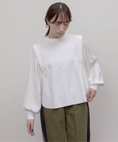 Eimee Law(エイミーロウ)の「布帛スリーブ ライトポンチトップス(その他トップス・レディース・ライトブラウン/オフホワイト/ブラック・FREE)」の8枚目の写真