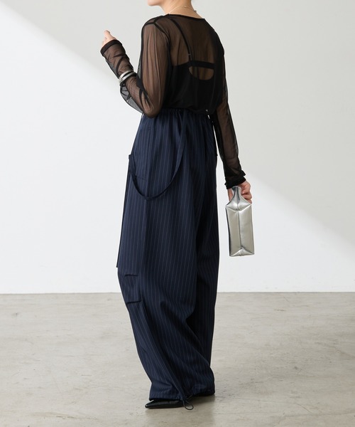 COLLAGE GALLARDAGALANTE(コラージュガリャルダガランテ)の「チュールロンT(Tシャツ/カットソー・レディース・ブラック/オフホワイト・FREE)」の19枚目の写真