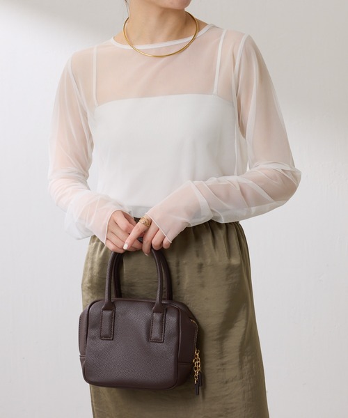 COLLAGE GALLARDAGALANTE(コラージュガリャルダガランテ)の「チュールロンT(Tシャツ/カットソー・レディース・ブラック/オフホワイト・FREE)」の4枚目の写真