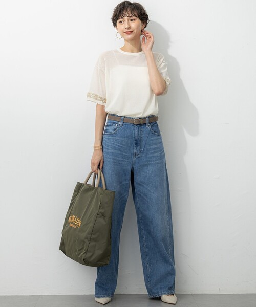 RED CARD TOKYO（レッドカード）の「【見上愛さん着用/RED CARD TOKYO×23区】カーヴィー デニム パンツ（デニムパンツ・レディース・ダルブルー系/ターコイズブルー系・40/38/36）」の12枚目の写真