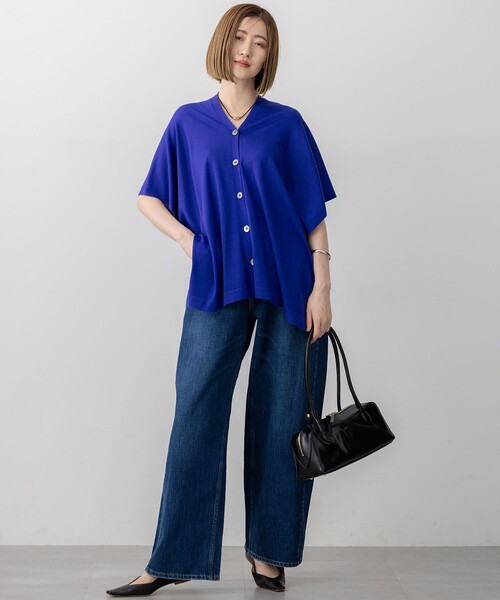 RED CARD TOKYO（レッドカード）の「【見上愛さん着用/RED CARD TOKYO×23区】カーヴィー デニム パンツ（デニムパンツ・レディース・ダルブルー系/ターコイズブルー系・40/38/36）」の16枚目の写真