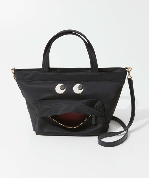 ANYA HINDMARCH（アニヤハインドマーチ）の「ANYA HINDMARCH E/W Tote Mini Eyes in ECONYLR regenerated Nylon アニヤハインドマーチ トートバッグ（トートバッグ・レディース・ブラック・FREE）」の7枚目の写真