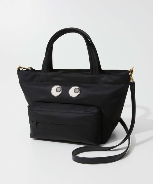 ANYA HINDMARCH（アニヤハインドマーチ）の「ANYA HINDMARCH E/W Tote Mini Eyes in ECONYLR regenerated Nylon アニヤハインドマーチ トートバッグ（トートバッグ・レディース・ブラック・FREE）」の8枚目の写真