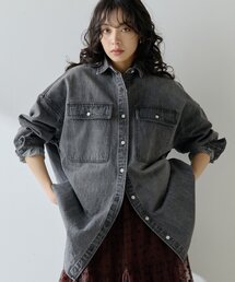 whim gazette　スキッパードルマンブラウス　フリンジ　光沢ブラック whim gazetteスキッパードルマンブラウスフリンジ光沢ブラック