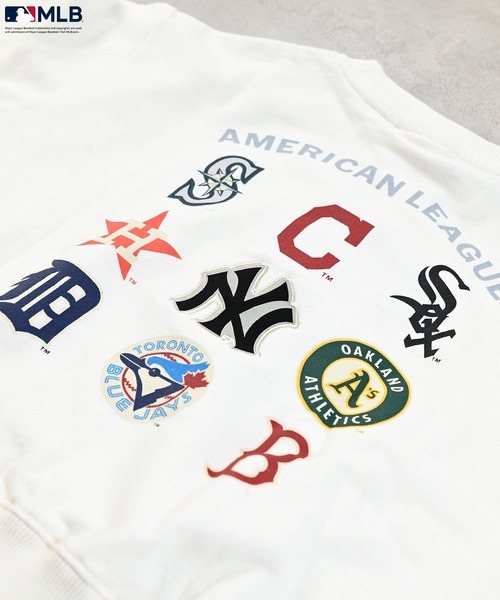 MLB（メジャーリーグベースボール）の「【MLB】別注リーグワッペンプリントスウェット（スウェット・キッズ・チャコール/オフホワイト・150/140/130/120/110/100/90/80）」の10枚目の写真