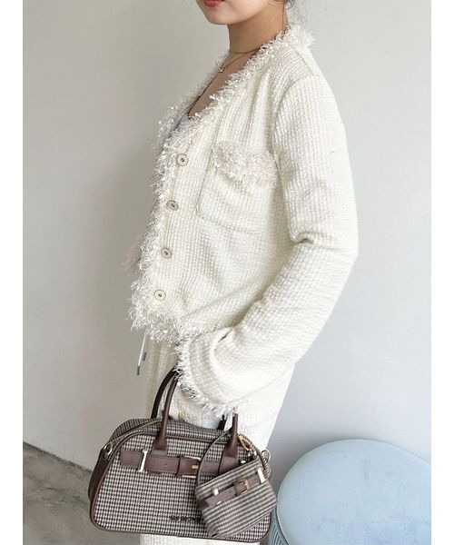 LILY BROWN（リリーブラウン）の「カットツイードフリンジジャケット