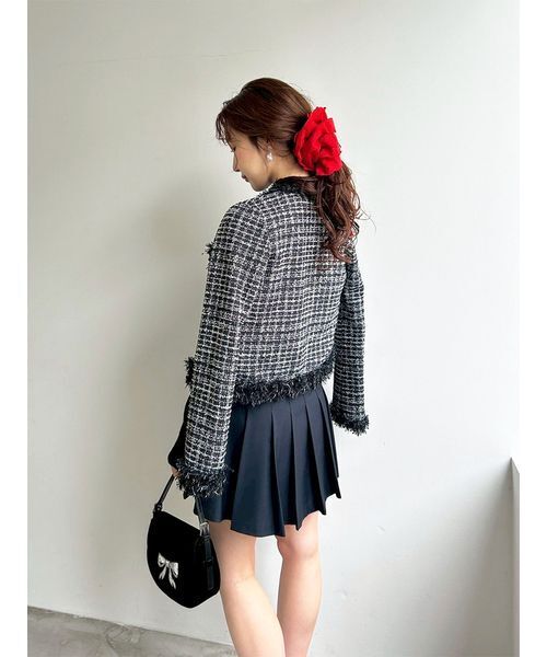 【最終価格】LILY BROWN フリンジツイードジャケット LILY BROWN（リリーブラウン）の「フリンジツイードジャケット