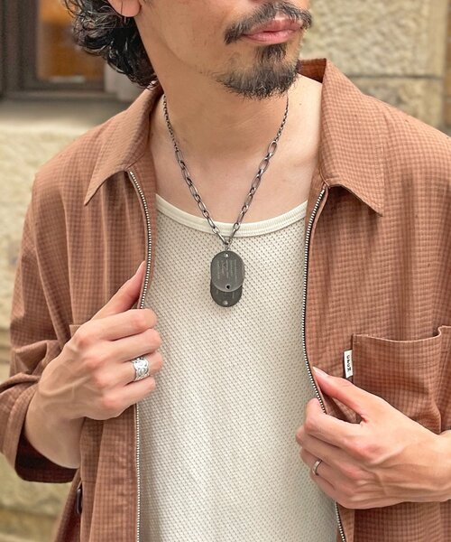 CPCM（シーピーシーエム）の「【GENKI監修】ドッグタグチェーンネックレス（ネックレス・メンズ・ブラック・FREE）」の9枚目の写真