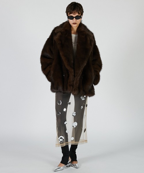 PRANK PROJECT(プランクプロジェクト)の「スパンコールスカート / Sequin Skirt(スカート・レディース・ベージュ/ブラック・FREE)」の9枚目の写真