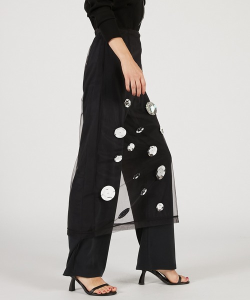 PRANK PROJECT(プランクプロジェクト)の「スパンコールスカート / Sequin Skirt(スカート・レディース・ベージュ/ブラック・FREE)」の7枚目の写真