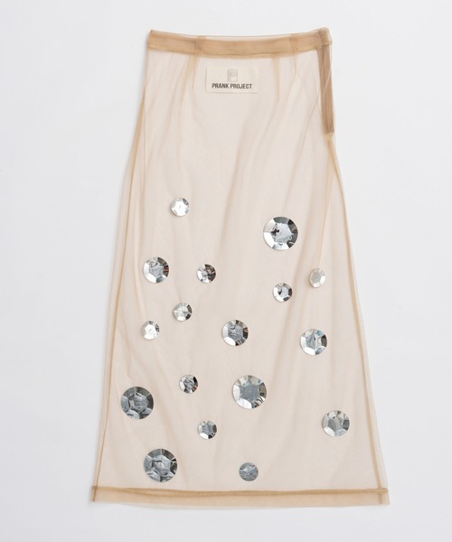 PRANK PROJECT(プランクプロジェクト)の「スパンコールスカート / Sequin Skirt(スカート・レディース・ベージュ/ブラック・FREE)」の16枚目の写真