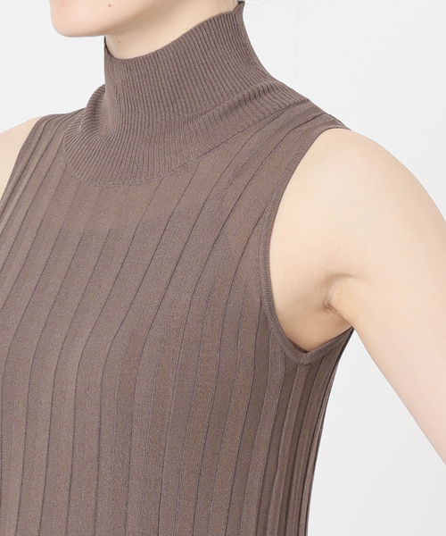 Noble（ノーブル）の「【NOBLE×L'AUBE BLANC】シアーワイドリブニットワンピース（ワンピース・レディース・ブラウン/ネイビー・36/38）」の14枚目の写真