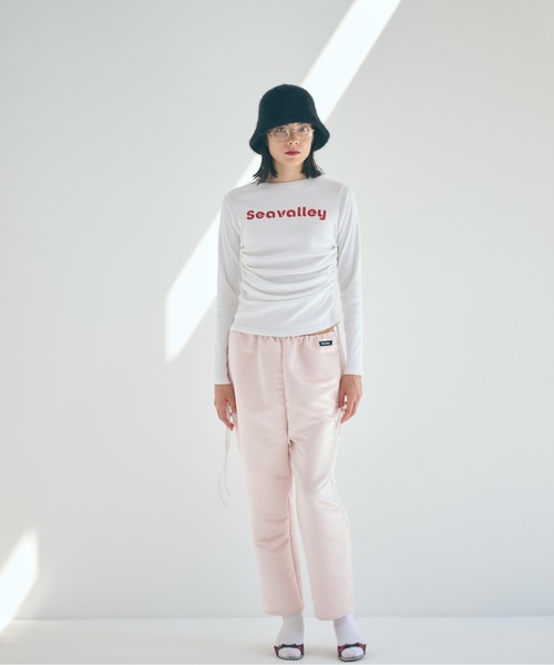 SEA(シー)の「ヘビーサテン トラウザーズ(その他パンツ・レディース・ブルー/ブラック/ピンク・ONE SIZE)」の7枚目の写真