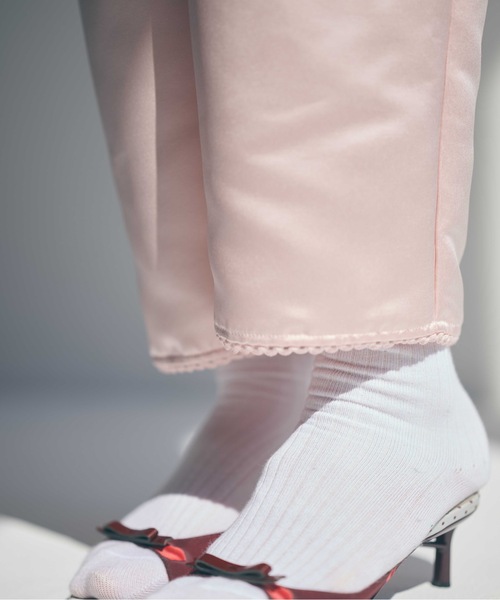 SEA(シー)の「ヘビーサテン トラウザーズ(その他パンツ・レディース・ブルー/ブラック/ピンク・ONE SIZE)」の9枚目の写真