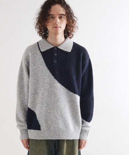 tk.TAKEO KIKUCHI（ティーケータケオキクチ）の「カーブスイッチニットポロシャツ（ニット/セーター・メンズ・ブラック系/ライトグレー/ライトグレー系/ブラック/ブラウン系その他/ブラウン系その他2・01/02/03）」の20枚目の写真