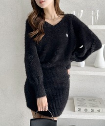 U.S. POLO ASSN.(ユーエスポロアッスン)の【Ada.別注 U.S. POLO ASSN】シャギー ニット ミニワンピース(ワンピース)